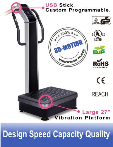 None Whole Body Vibration Machine - Dual Motor Commercial Dual Motor Large Vibrating Platform USB Programmable