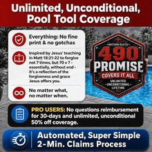 ProTuff 490 Promise 19.5in Pool Leaf Rake Net 6 Pack, Deep Pocket Bag
