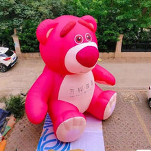 HOAELOS Inflatable Giant Pink Strawberry Bear Outdoor Decoration 16.4 Feet