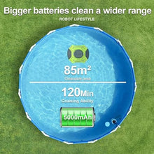 Cordless Automatic Pool Cleaner, 90 Mins Runtime with Dual-Motors for Powerful Suction, Self-Parking Design for Above Ground Flat Pools