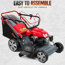 173CC 4-Cycle Engine Gas Engine Lawn Mower, 20-Inch Self-Propelled Lawn Mowers, Push Lawn Mower with 60L Grass Tank for Yard Patio Lawn Landscaping