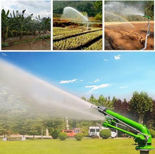 IMOSEI Heavy-Duty Metal Pulse Sprinkler, Lawn Sprinkler Gun, with 18mm/20mm/22mm Replacement Nozzle, Range Diameter 40-100 Meters, Working Pressure Adjustable 4-8bar, for Outdoor Use