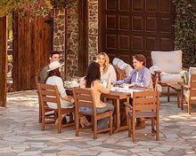 POLYWOOD Lakeside 7-Piece Outdoor Dining Set, All-Weather HDPE Patio Furniture Table and Chairs, Black, Made in USA, Deck, Garden, Poolside