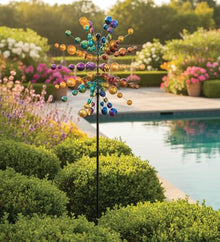 Regal Art & Gift Wind Spinner, Outdoor Metal Kinetic Yard Art with Stake