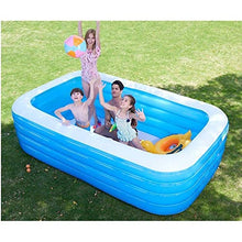 Full-Sized Inflatable Lounge Pool Household Adult Inflatable Bathtub 1-7 People Use Independent Layered Airbag Height Adjustable Backyard Water Party