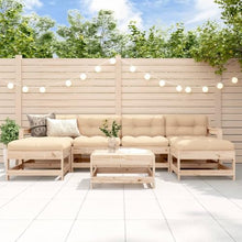 DYRJDJWIDHW Clearance Outdoor Furniture Sets,muebles para patios exteriores,7 Piece Patio Lounge Set with Cushions Solid WoodSuitable for Patio, Garden, Gazebo Low