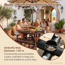 KEIKI Heavy Duty Outdoor Picnic Dining Table and Chairs Bench Set for 4-8