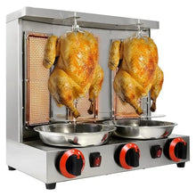 HYYKEJI Vertical Gas Grill Machine, Stainless Steel Gyro Gas Grill Rotisserie Machine, 360 Degress Rotating Heating, Temperature Adjustable, Easy to Clean, for Restaurant Home Kitchen