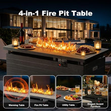 51 Inch Outdoor Propane Fire Pit Table, 50000BTU 4-in-1 FirePit Table, Gray