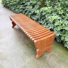 GRFIT Outdoor Bench Wooden Bench for Outdoors, Chair without Backrest for Garden, Leisure Seat for Garden Garden Bench