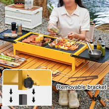 Foldable Portable Charcoal Grill with Adjustable Height & Side Table - Perfect for Camping, Gardens, Beach Parties & Picnics - Compact BBQ Grill for Outdoor Cooking