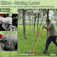 Heavy Duty Small Tree Root Puller Tool, Leverage Sapling Puller Tool for Tree Root - Fully Uproots Woody Stems, Fence Post Puller, Manual Root Remover