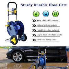 ZGLINMZ Hose Reel Truck, Hose Storage Truck with Wheels, Hose Irrigation Truck, Backyard Watering Kit, Detachable Garden Hose Reel (Hose Cart+30m Pipe)