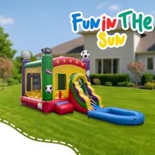 Sports Combo Inflatable Water Slide for Kids with Splash Pool and Basketball Hoop | 26ft x 12ft x 14ft | Commercial Grade Backyard Water Park | Wet or Dry Play | Blower and Storage Bag Included