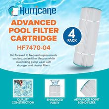 Hurricane Filters 16 Pack HF7470-04 Advanced Pool Filter Cartridge - Replacement for PCC80, Unicel C-7470, Filbur FC-1976, Pentair Clean & Clear 320