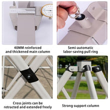 CTREVL Waterproof Pop Up Canopy, Portable Tent Canopy 3 Adjustable Heights, Carpas para Exteriores Pergola Easy to Store for Outdoor Camping BBQ Park Beach(Beige,3x2.7m/9.8x8.8ft)
