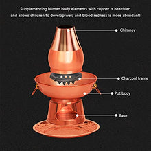 MNSSRN Retro Picnic Pot, Charcoal Brazier Thickened Stainless Steel Old Charm Charcoal Hot Pot, Family Dinner Outdoor Picnic,30cm
