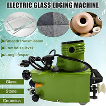 Industrial Electric Glass Edging Machine,800w Portable Small Glass Edger,8000r/Min Glass Grinder,Straight Round Bevelled Glass Edging Grinder,for DIY Diamond Glass Art,Allsizes