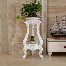 XAWSOP European Indoor Flower Pot Rack Multi-Layer Flower Stand White Resin Plant Stand Floor Living Room Balcony Rack Creative Flower Stand Plant Container Accessories,