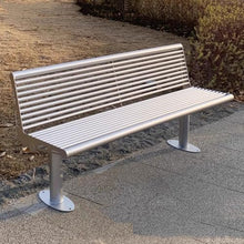 AEYSD-456 Garden Bench Garden Outdoor Backrest Benche, Stainless Steel Seating, Patio Leisure Chair Outdoor Bench(Large)