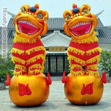 Inflatable Lion Chinese New Year Inflatables Chinese Lunar New Year Blow Up Decor for Spring Festival Yard Porch Lawn Decor(4M)