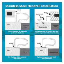 Pool Handrail Pool Stair Rail Pool Railings Pool Railings, Easy-to-Assemble Hand Grab Rail, 304 Stainless Steel Safety Grips for Inground Pool Entry