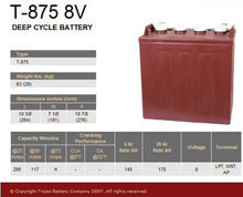 None Lot of 12 Trojan T-875 8V Golf Cart Batteries