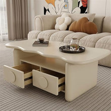 DINBOZ26X Living Room Table Modern Minimalist Coffee Table with Storage for Living Room, Small Space Luxury, Creative Design, Home Tea Table Outdoor Side Table(White)