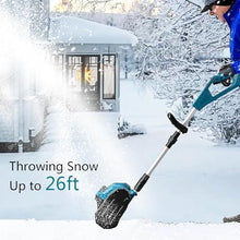 Handheld Electric Snow Shovel with Adjustable Auxiliary Handle, 12 Inch Brushless Snow Blower, Battery Powered Snow Thrower, Ideal for Driveway and Snow Removal(One Batteries)