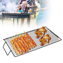 Barbecue Mesh Handle Iron Non-Stick BBQ Rack Grill Net for Outdoor Party Camping