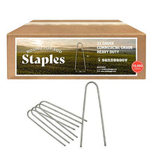 Sandbaggy Round Top 6-Inch Landscape Staples for Ground Cover & Drip Irrigation (10,000 Staples)