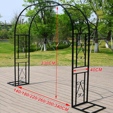GFSGHZZ Rustproof Metal Rose Arch - Wide Heavy-Du Garden Trellis for Climbing Plants - Ele Outdoor Entrance Det,A-340X230X40Cm