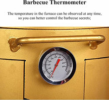 NEWCES Safety Certification Luxury Grills & Smokers Charcoal Barbecues Charcoal Grills Freestanding Barbecues Combination Grill-Smokers for Outdoor Cooking & Dining Golden