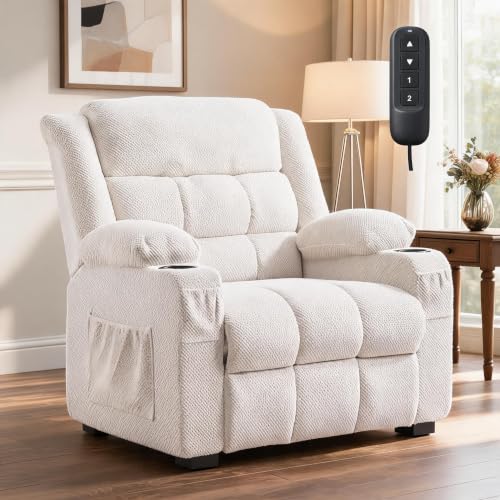 SunnyFurn Oversized Power Recliner Chair Remote Memory Positions USB Port