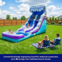 HeroKiddo 16ft Ocean Wave Commercial Inflatable Water Slide with Blower