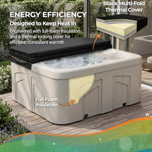 Lifesmart 4-Person Plug & Play 13-Jet Hot Tub Spa and Thermal Cover, Sand