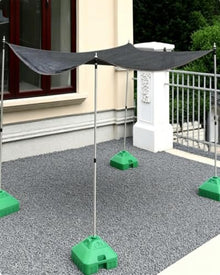 Elitix No Dig Sunshades Brackets for Ground, Outdoor Events Sun Shade Pole Retractable, Deck Shade Hardware Poles for Shade Cloth(Green,230CM/7.5FT/120KG)