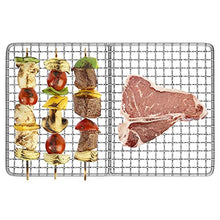 Grill Plate Ultralight Barbecue Rack BBQ Wire Mesh Baking Roasting Cooling Net Plate for Outdoor Camping Backpacking (D 10.6 * 6.6 * 0.2 in)