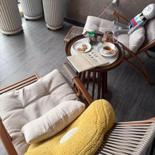 Apk i bc Outdoor Rattan Folding Leisure Garden Armchair, Easy to Assemble and Foldable Storage, Suitable for Balcony and Garden Use, Includes 2-Piece Set(Wood Tone,50 * 74 * 80CM)