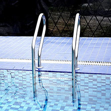 Swimming Pool Ladder Stainless Steel Swimming Pool Pedal with Non-Slip mat spa handrails Ladder with 2 ladders Without Embedded/Silver / 54cm (Silver 54cm)