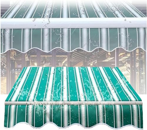 WZUOPG Manual Retractable Awning Door Window Awning Shelter Outdoor Canopy Home Deck Canopy with Manual Crank Handle（Frame Included ）