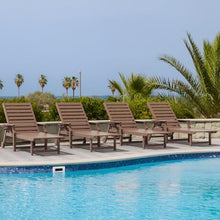 Tioline Patio Lounge Chairs Set of 4,Oversized Chaise Lounge Chair Brown