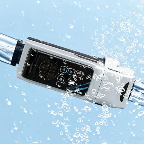 NzEupno Salt Chlorine Generator, Salt Pool Chlorinator System for Above Ground Pool, Built-in Wi-Fi & App Remote Control, and Saltwater Swimming Pool System with Salinity Display 28g/h