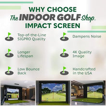 The Indoor Golf Shop Golf Simulator Impact Screen Premium 8.5x8.5 Black