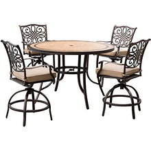 Hanover Monaco 5-Piece High-Dining Set Tan
