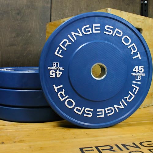 OneFitWonder Bumper Plate Set Virgin Rubber Steel Insert Strength Training Equipment (230)