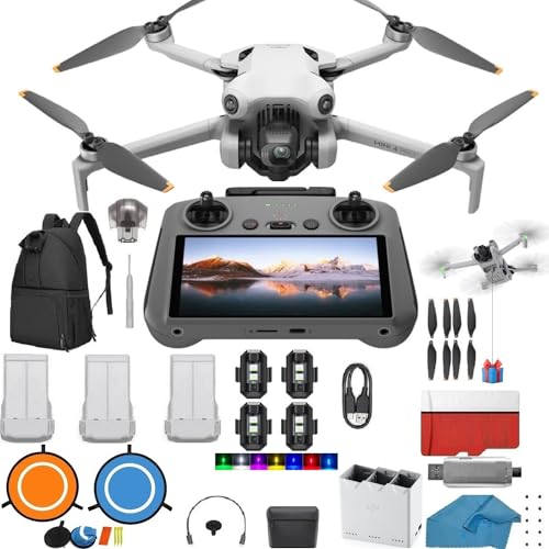 Koozam DJI Mini 4 Pro Drone FUN Bundle Plus with Airdrop System and RC 2 Screen Remote