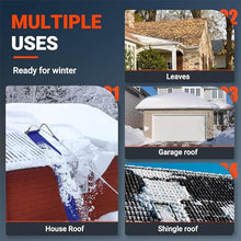 JYXYXSCP 21ft Adjustable Snow Roof Rake,Aluminum Roof Snow Removal Tool w/Snow Slide & Wheels,for Pitched Roof,Asphalt Shingle Roof,Vehicle Snow and Leaves