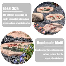 Elitix Stepping Garden Stone Garden Flower Stepping Decorative Stone 1 Pcs/ 6pcs, Vintage Stone Door Step for Lawn Landscaping Pathway, Chinese Style Ornaments Tiles Stone(Color:1 Set)