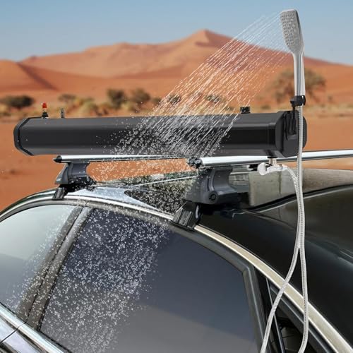 VNATWGOO 18L/20L/30L Overlanding Water Tank, Outside Shower Portable for Roof Rack,18L